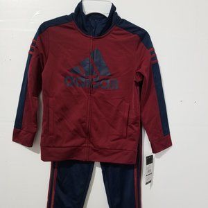 Adidas Boys Burgundy 641 (2 Piece Set)
